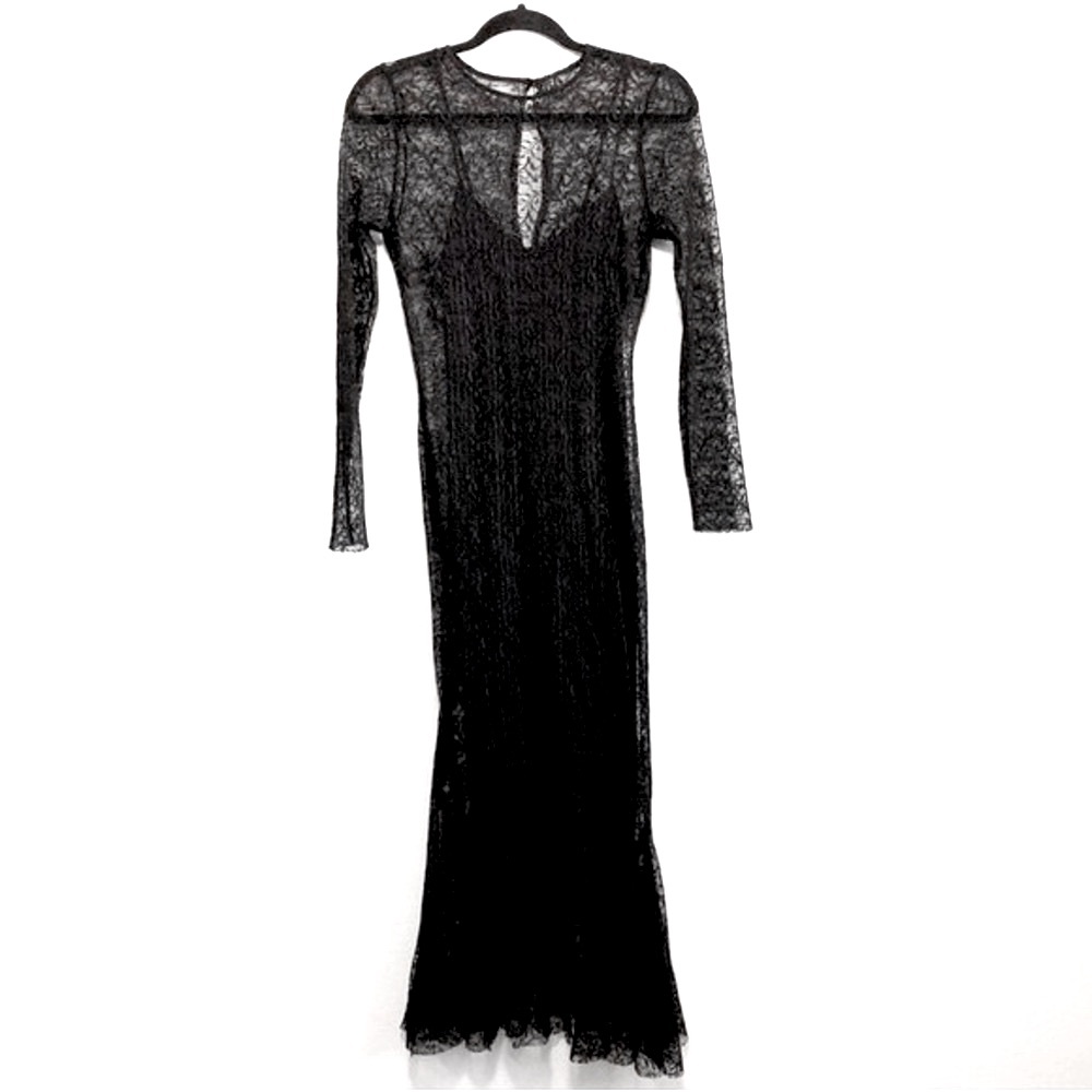 Zara Black Lace Maxi Dress